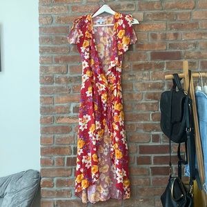 & Other Stories Floral Wrap dress